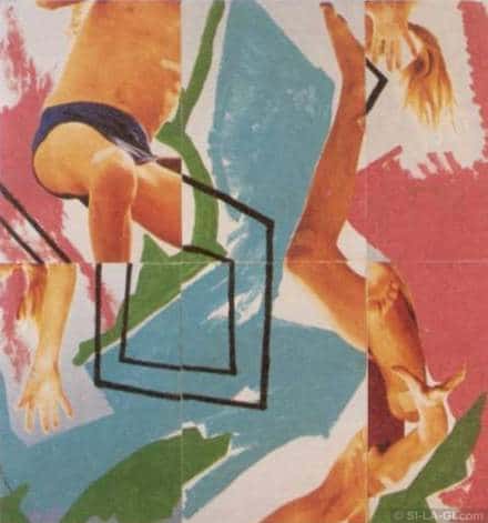 The Trap / Csapda - acrylic paint, silk-screen on paper - 200 x 210 cm - 1983