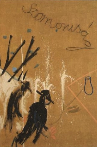 Grief - acrylic charcoal on linen 190 x 130 cm - 1968