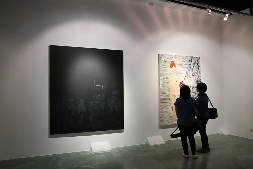 "KOANS" exhibition at Tang Contemporary Art Gallery, with Tawan Wattuya (March 2014)